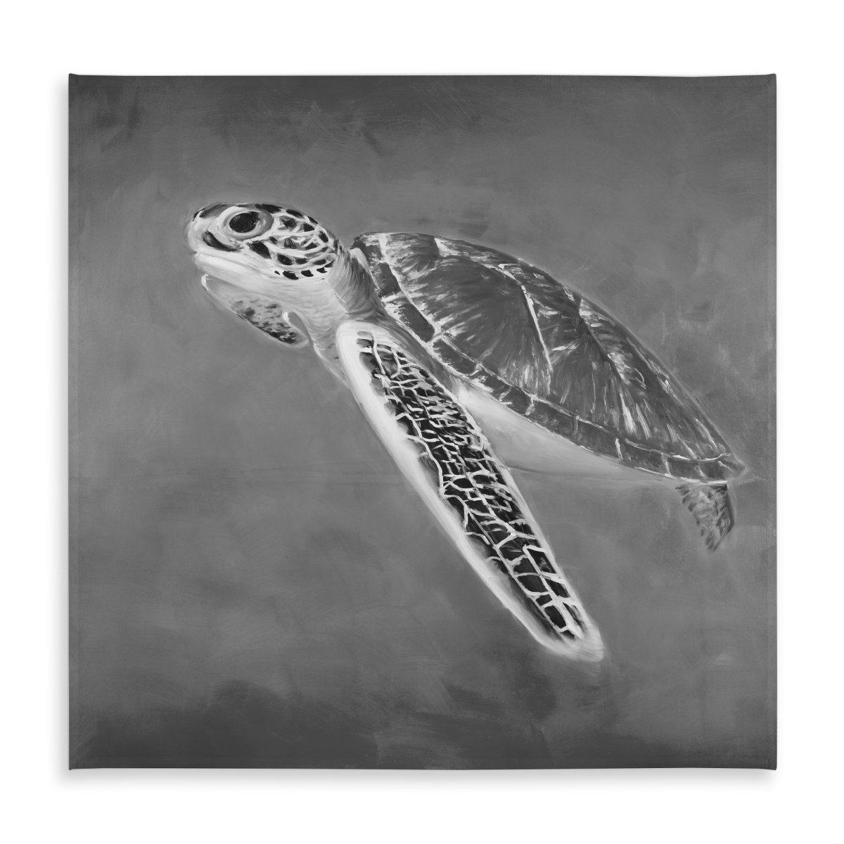 Picture of Begin Home Decor C1TC5858TAR6P6 58 x 58 in. Grayscale Sea Turtle Tablecloth - Stylish Indoor & Outdoor Decor