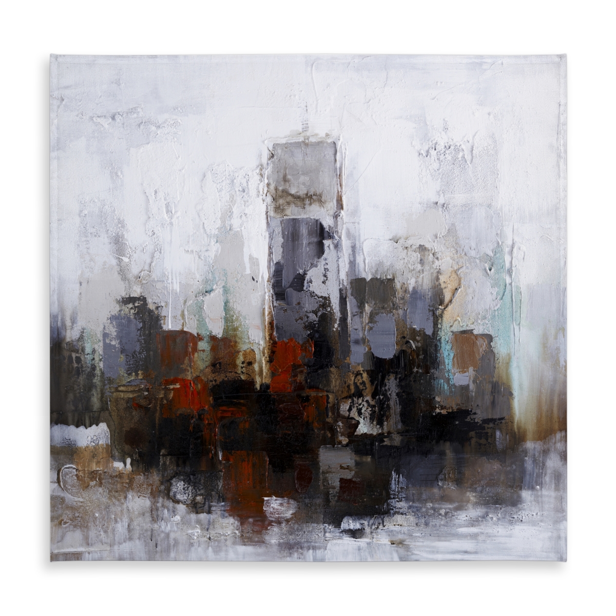 Picture of Begin Home Decor C1TC5858LPGUL6 58 x 58 in. Obscure Buildings Tablecloth - Indoor & Outdoor Bedroom Decor