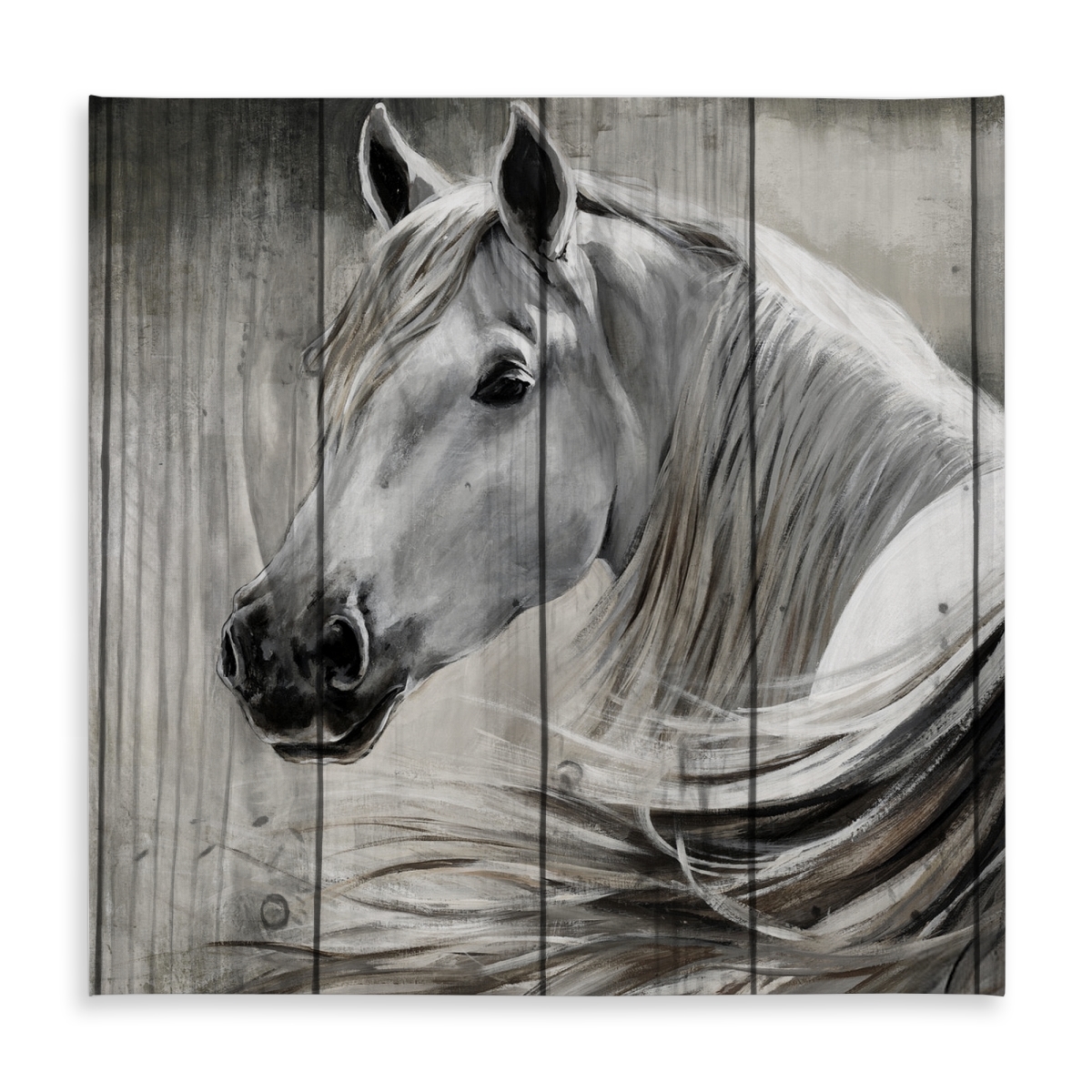 Picture of Begin Home Decor C1TC5858RGAEIR 58 x 58 in. Rustic Horse Tablecloth - Farm Animals Decor for Home