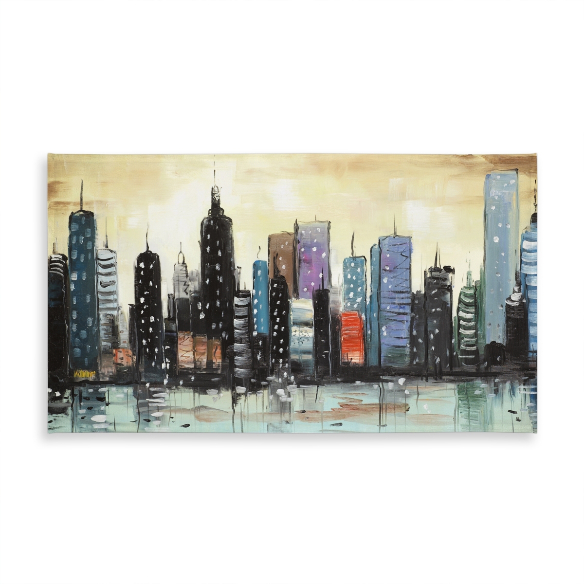 Picture of Begin Home Decor C1TCLRGETT9A0D 58 x 102 in. Skyline Cityscape Indoor & Outdoor Tablecloth - Home Decor