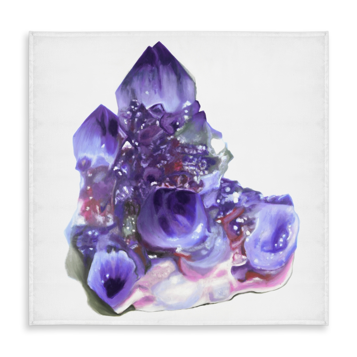 Picture of Begin Home Decor C1TC5858BGY0FE 58 x 58 in. Amethyst Minerals Purple Tablecloth - Indoor & Outdoor Decor