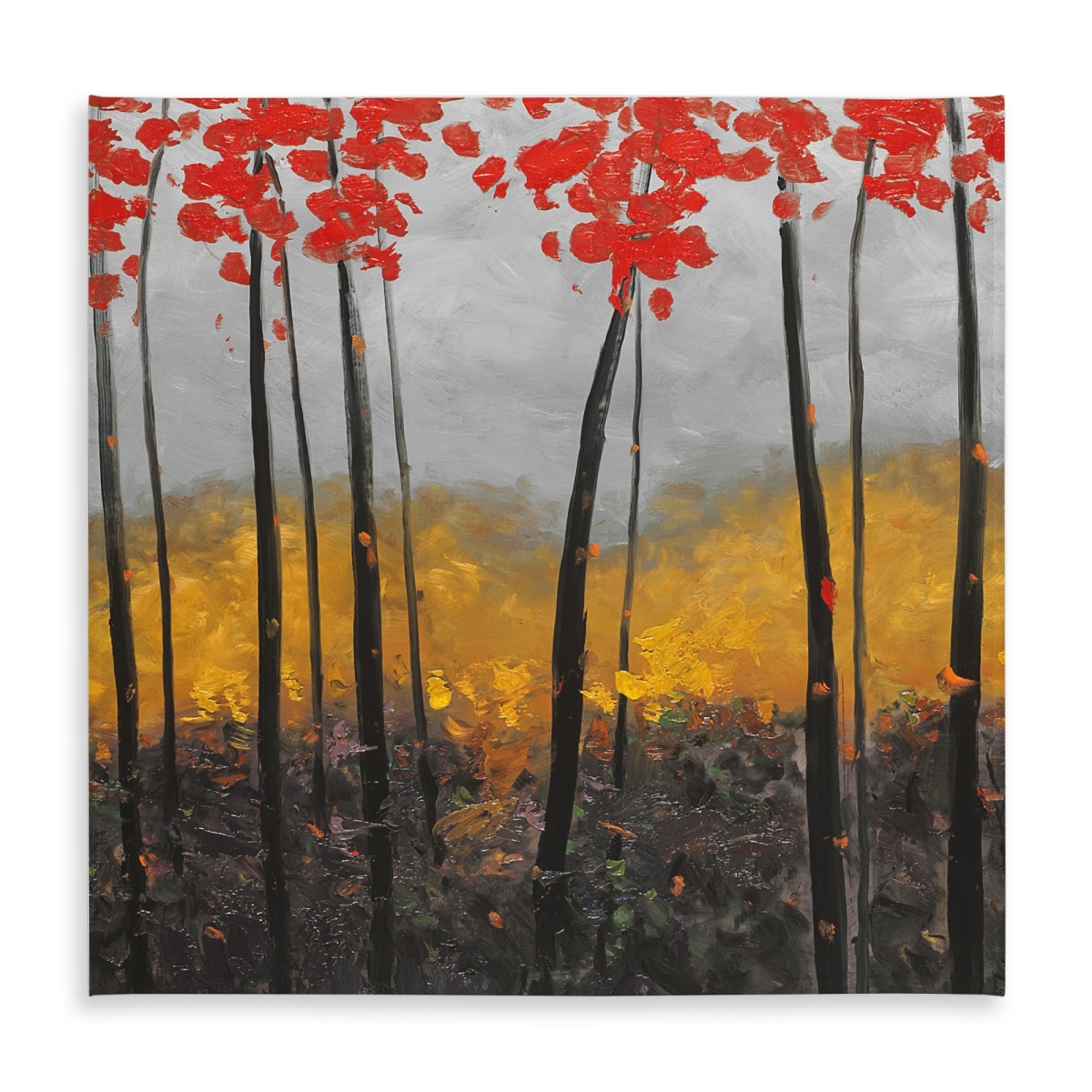 Picture of Begin Home Decor C1TC5858H0LDFC 58 x 58 in. Abstract Autumn Trees Tablecloth - Contemporary Home Decor