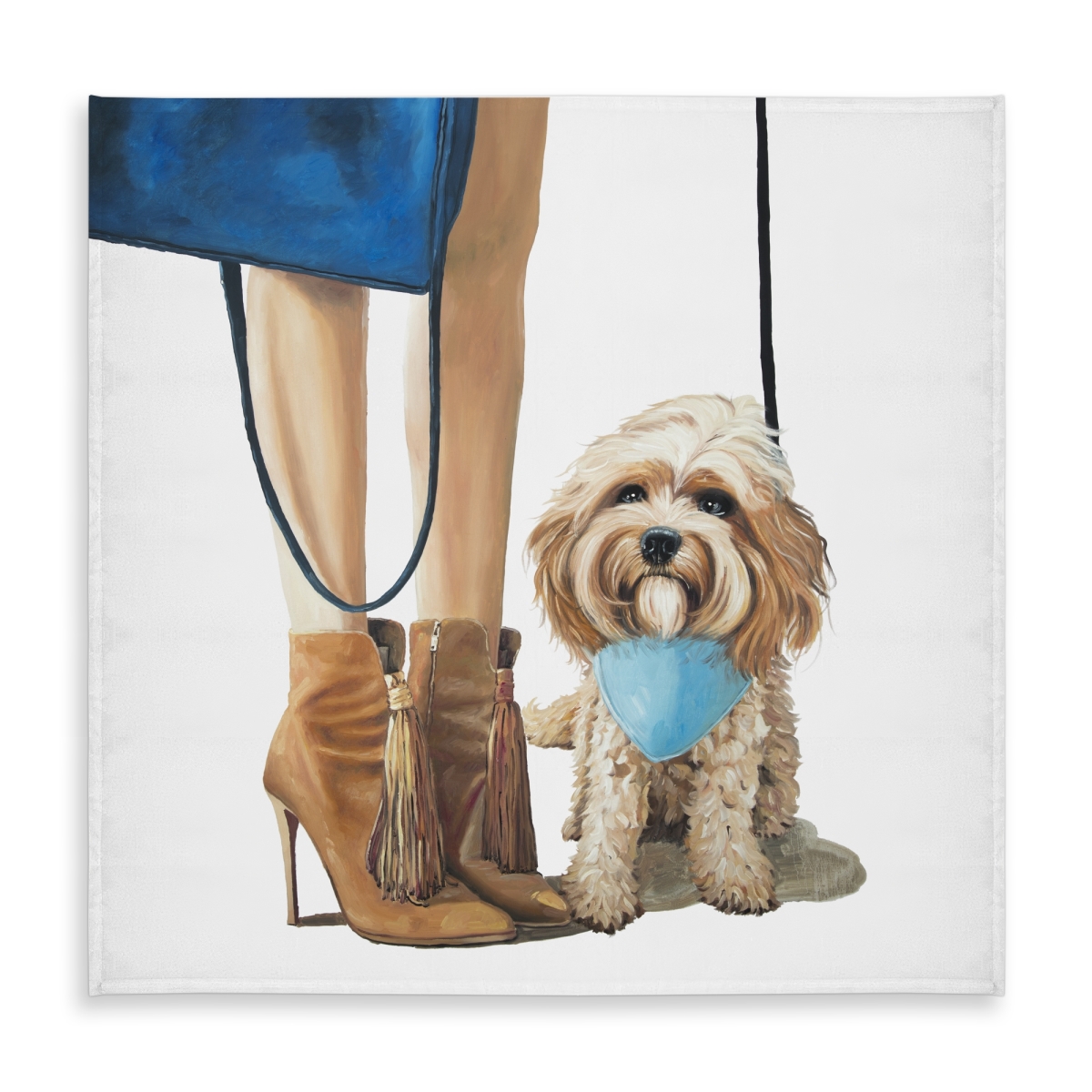 Picture of Begin Home Decor C1TC5858PA56II 58 x 58 in. Cavoodle Dog Tablecloth for Home Decor - Indoor & Outdoor Use