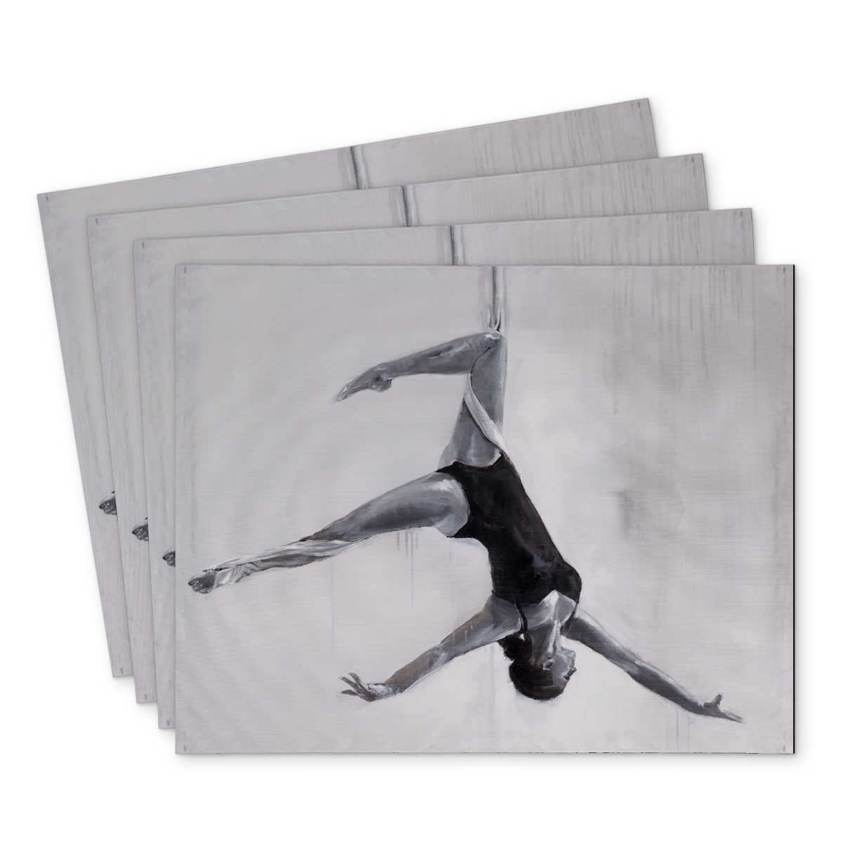 Picture of Begin Home Decor C4PP1418P2VSAE 14 x 18 in. Dancer on Aerial Silks Polyester Placemat - Home Decor Accent - Set of 4