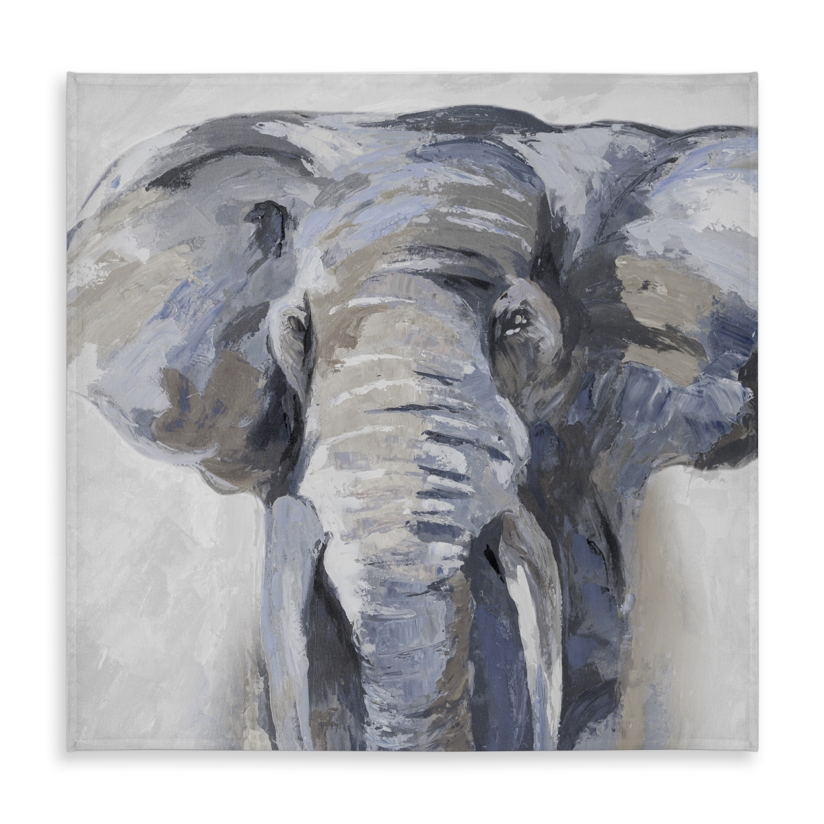 Picture of Begin Home Decor C1TC58582KTVQZ 58 x 58 in. Pastel Blue Elephant Tablecloth - African Animals Home Decor