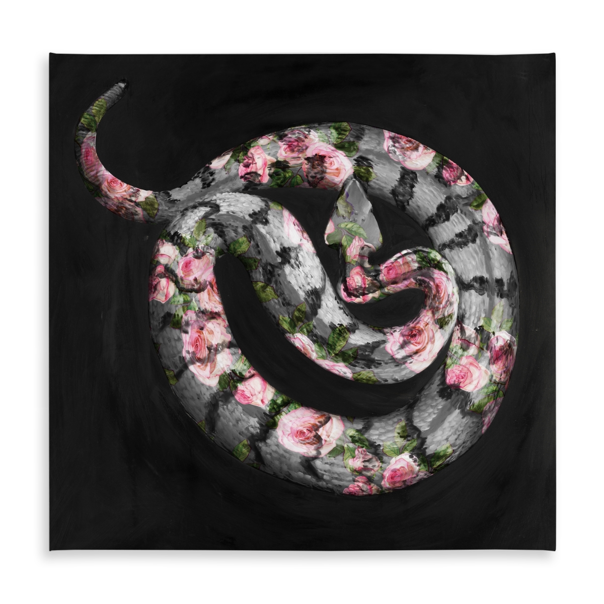 Picture of Begin Home Decor C1TC5858H3P17F 58 x 58 in. Modern Leaves Tablecloth - Poisonous Flowers Home Decor