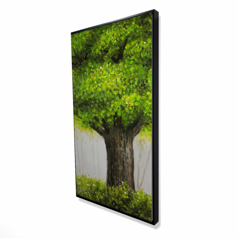 2081-4824-LA84 24 x 48 in. Big Green Tree - Framed Canvas Bedroom Decor - Home Wall Art