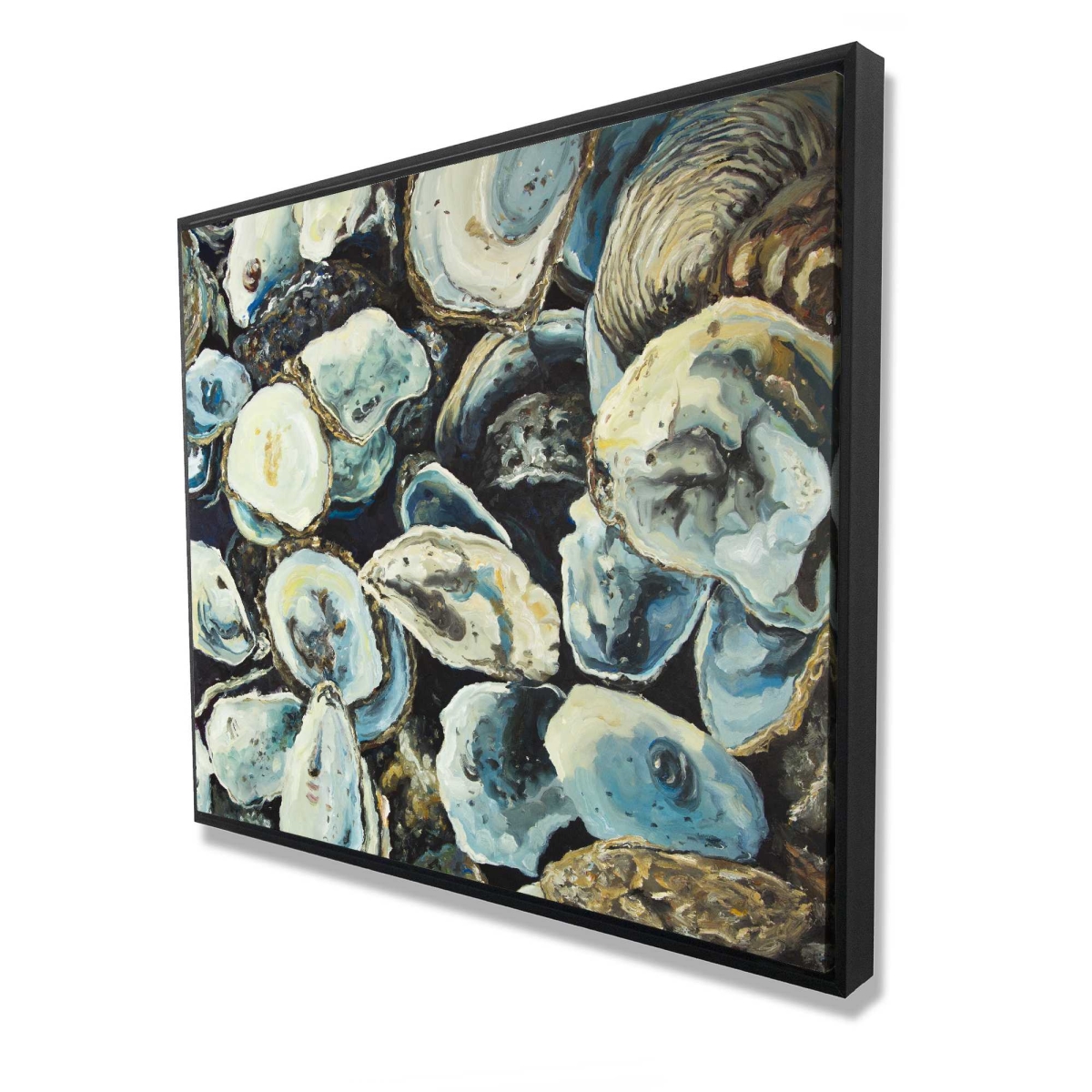 C1FC4860NUSQKN 48 x 60 in. Oyster Shells Canvas Art - Marine Decor for Home Interior