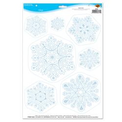 20756 12 X 17 In. Snowflake Clings, Pack Of 12