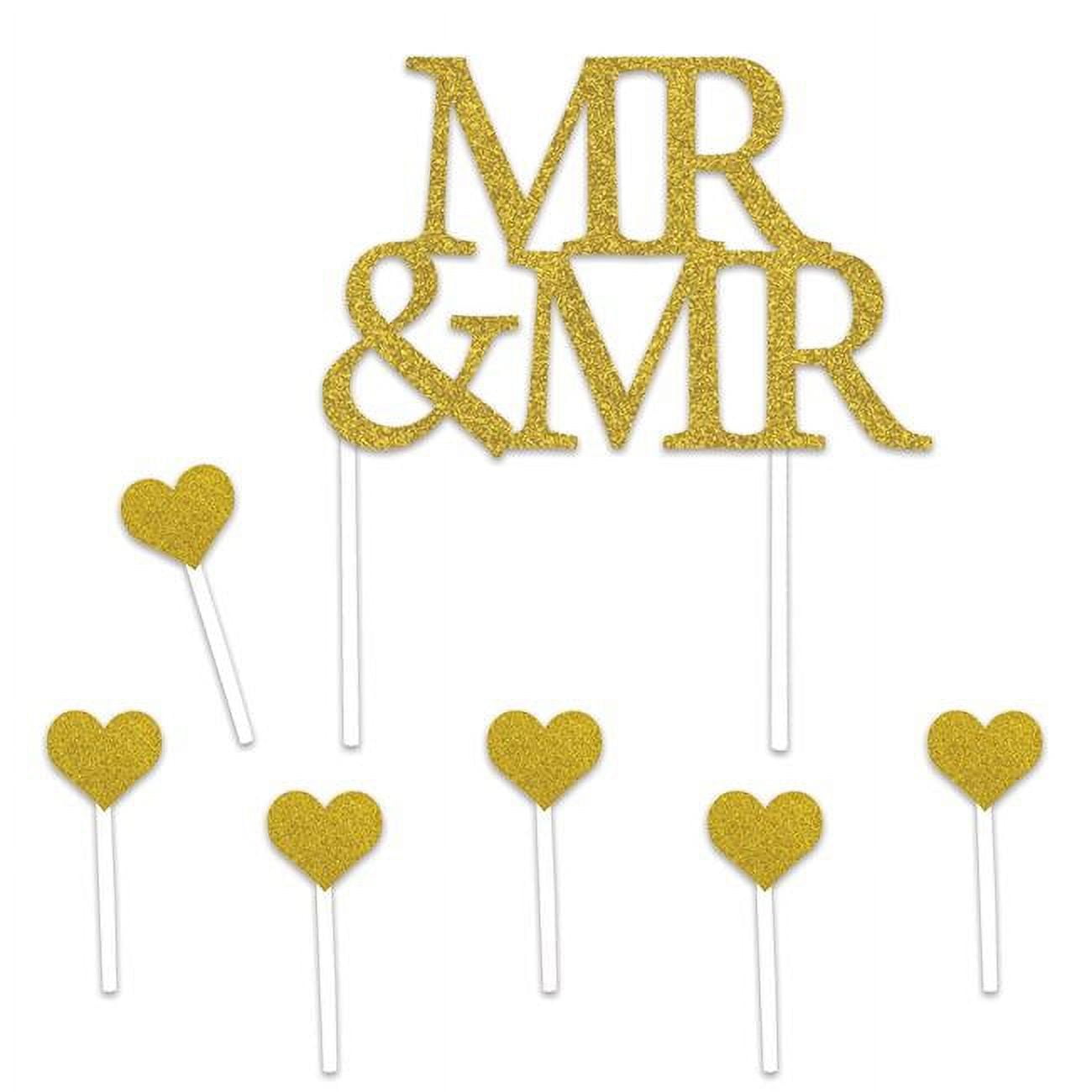 Beistle 53474 5.5 To 8.5 In. Mr & Mr Cake Topper - Pack Of 12