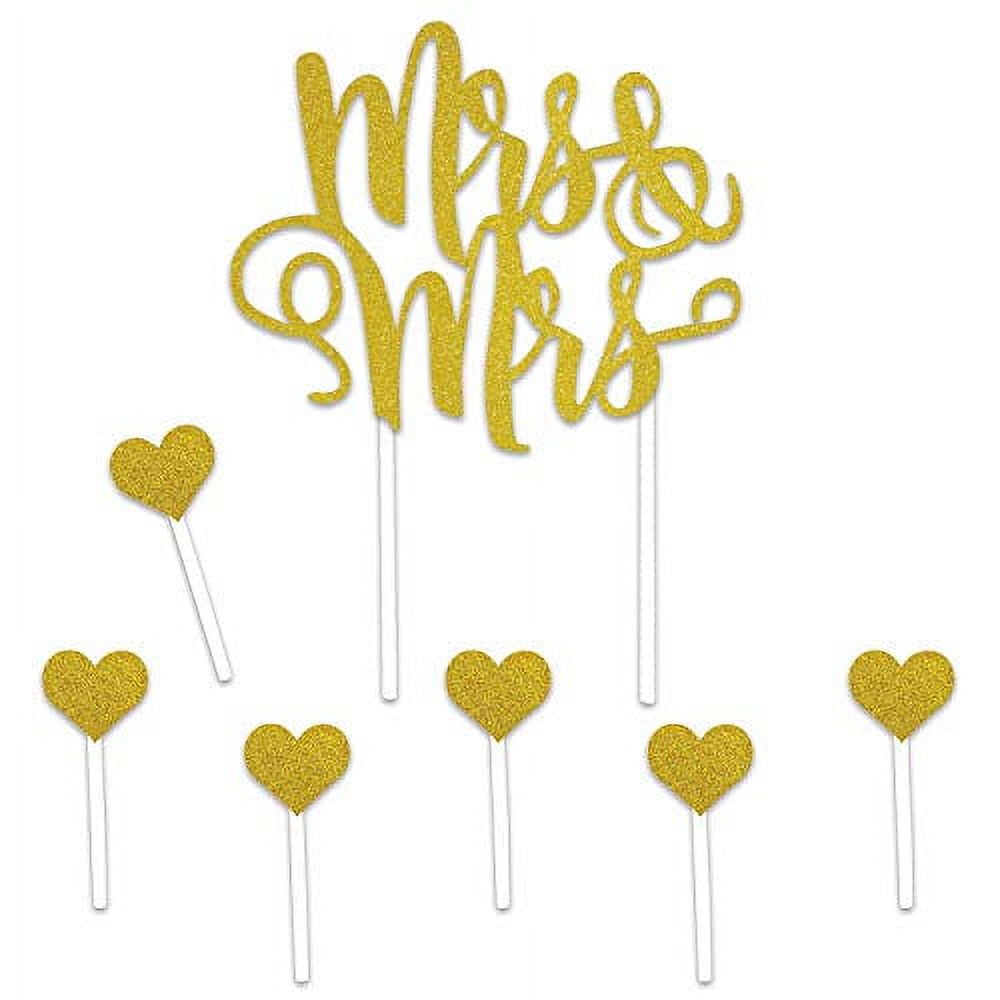 Beistle 53475 5 X 8.5 In. Mrs & Mrs Cake Topper - Pack Of 12