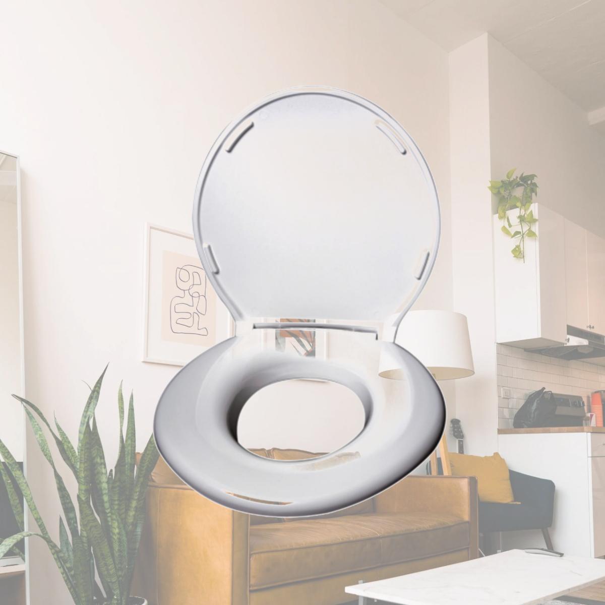 Picture of Big John Products 2445263-3W Toilet Seat Open Front with Cover - White