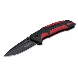 01BO320 Savior 1 Pocket Knife, Black & Red