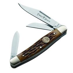 110727c Ts Medium Stockmn Jigged Brown Knife With Clam