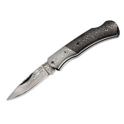 01mb739dam Magnum Damascus Dc Pocket Knife - Black