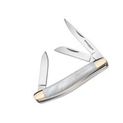 01mb402 Magnum Micro Pearl Stockman Pocket Knife - White