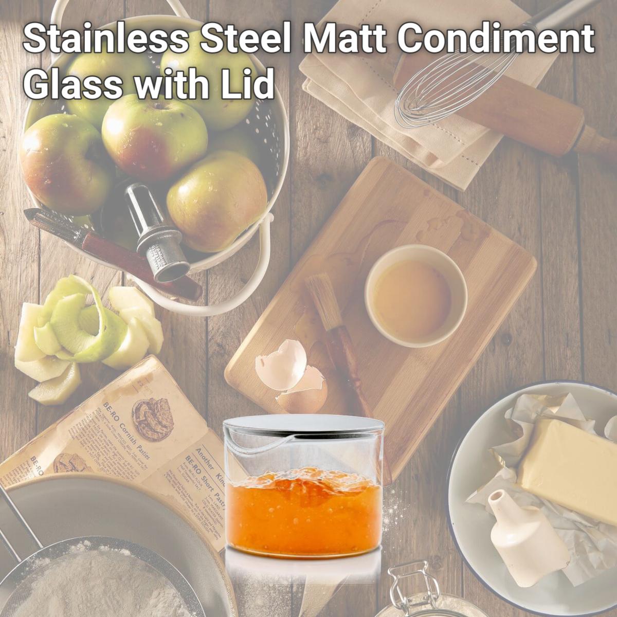 Picture of Blomus 63619 Stainless Steel Matt Condiment Glass with Lid