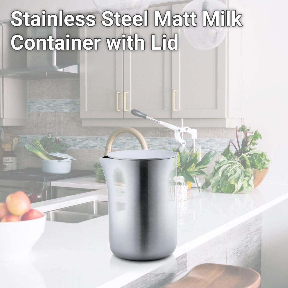Picture of Blomus 63620 Stainless Steel Matt Milk Container with Lid