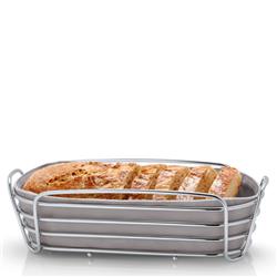 63676 Chrome Plated Steel Wire Bread Basket, Taupe