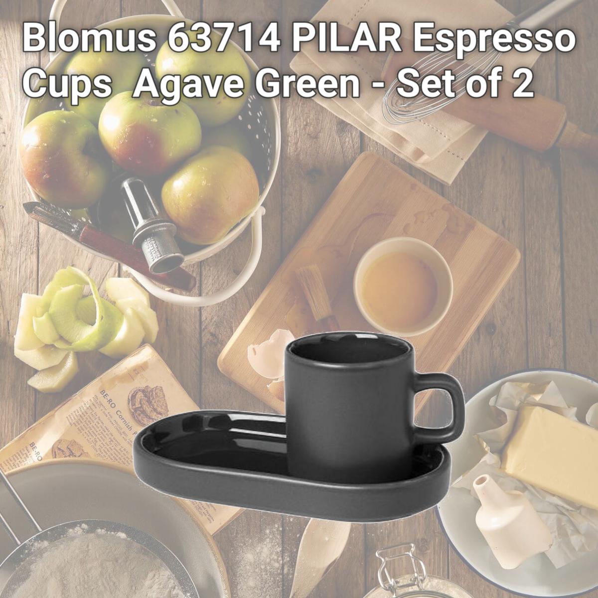Picture of Blomus 63714 PILAR Espresso Cups  Agave Green - Set of 2