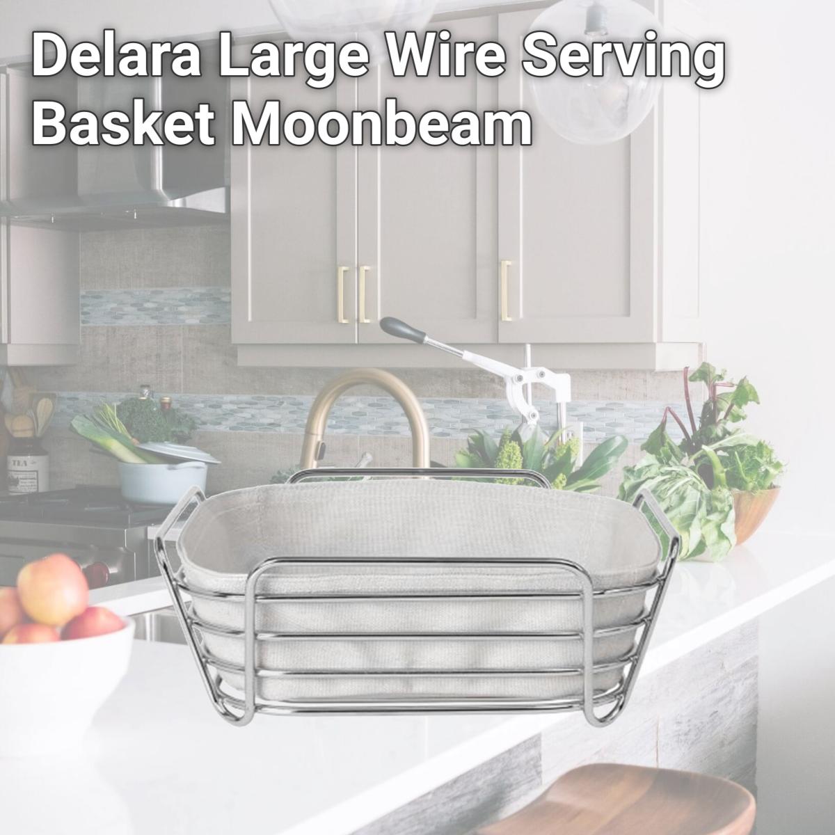 Picture of Blomus 63758 Delara Large Wire Serving Basket, Moonbeam