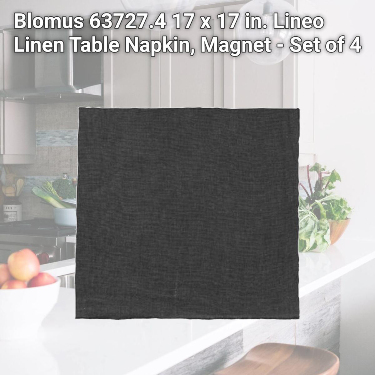 Picture of Blomus 63727.4 17 x 17 in. Lineo Linen Table Napkin, Magnet - Set of 4