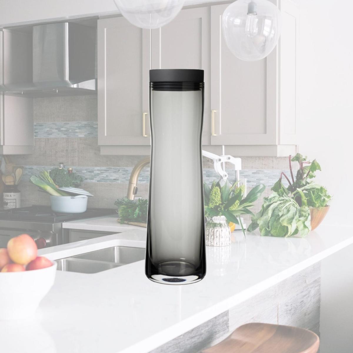 Picture of Blomus 63807 34 oz Splash Water Carafe Smoked Glass, Black