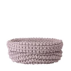 65646 8 X 16 In. Cobo Knitted Basket, Rose Dust