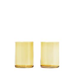 63916 7 Oz Mera Drinking Glasses, Gold - Set Of 2
