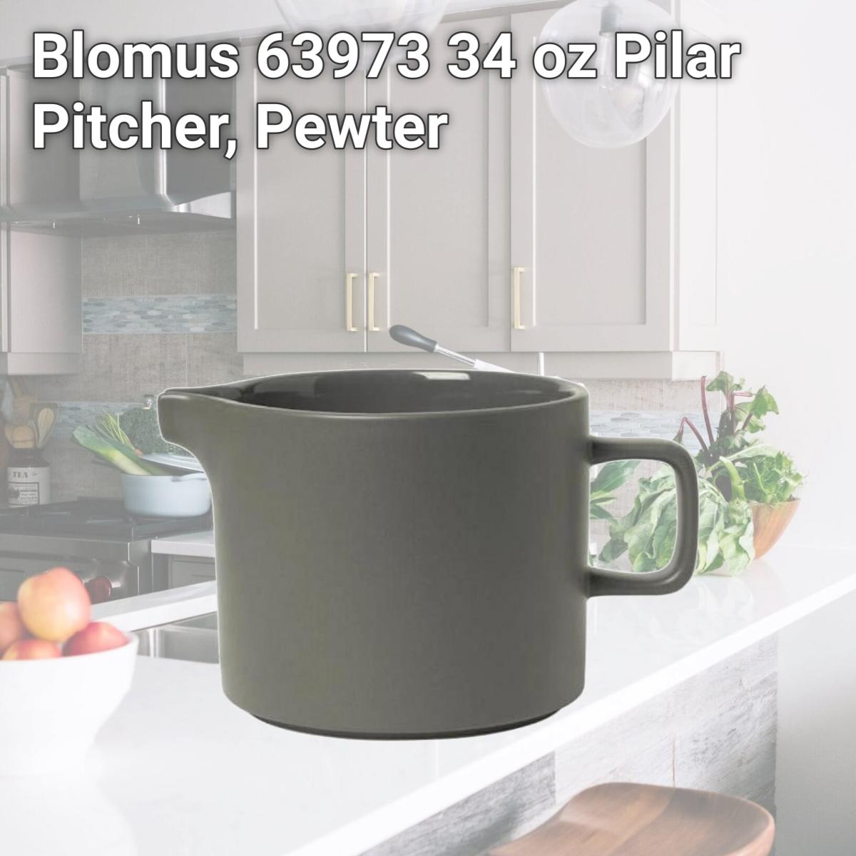 Picture of Blomus 63973 34 oz Pilar Pitcher, Pewter