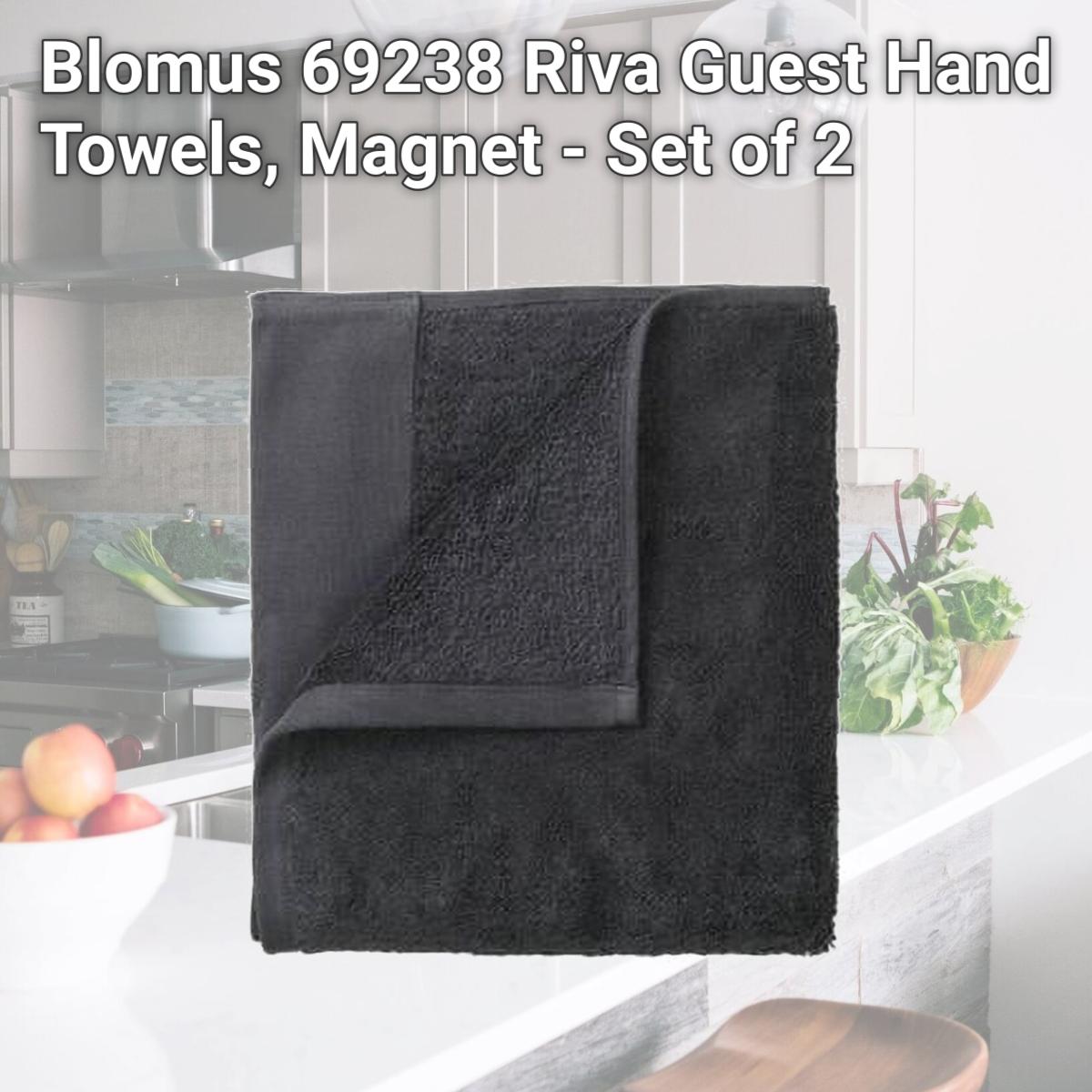 Picture of Blomus 69238 Riva Guest Hand Towels, Magnet - Set of 2