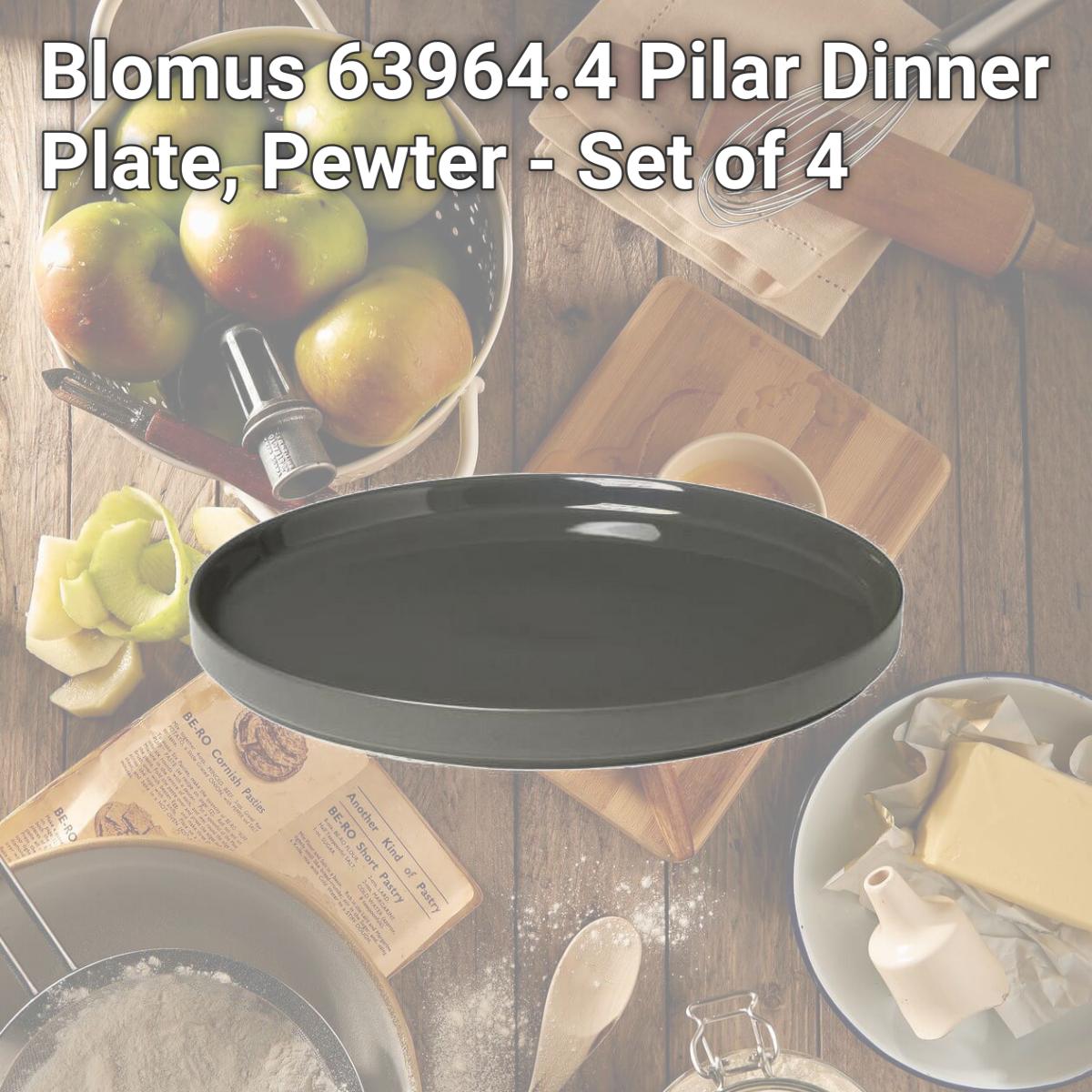 Picture of Blomus 63964.4 Pilar Dinner Plate, Pewter - Set of 4