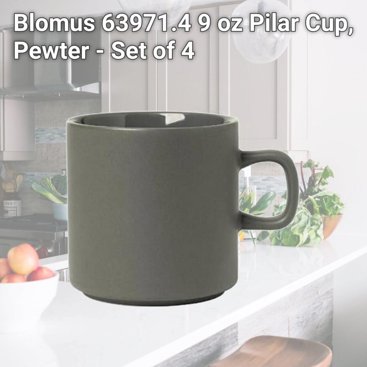 Picture of Blomus 63971.4 9 oz Pilar Cup, Pewter - Set of 4