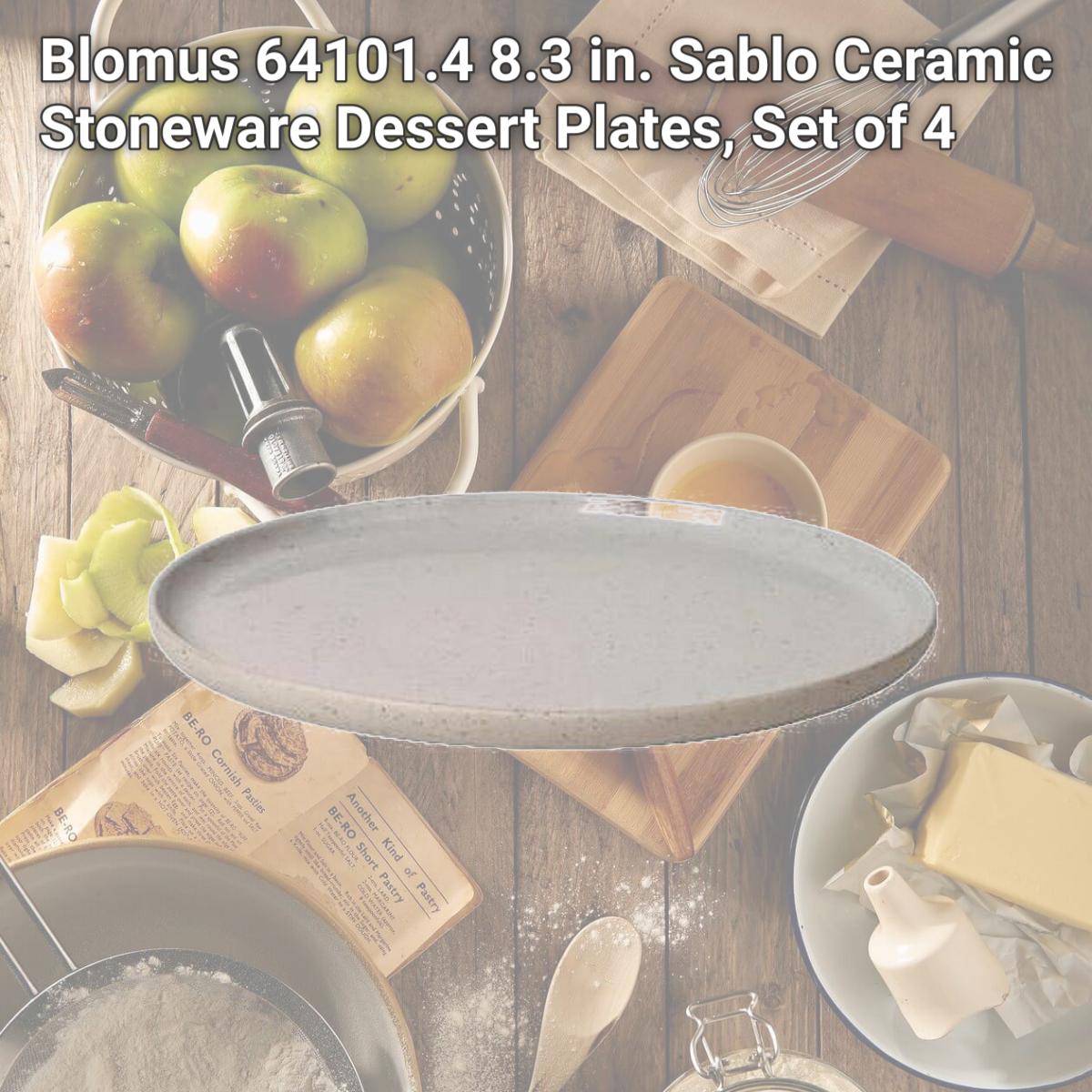 Picture of Blomus 64101.4 8.3 in. Sablo Ceramic Stoneware Dessert Plates, Set of 4
