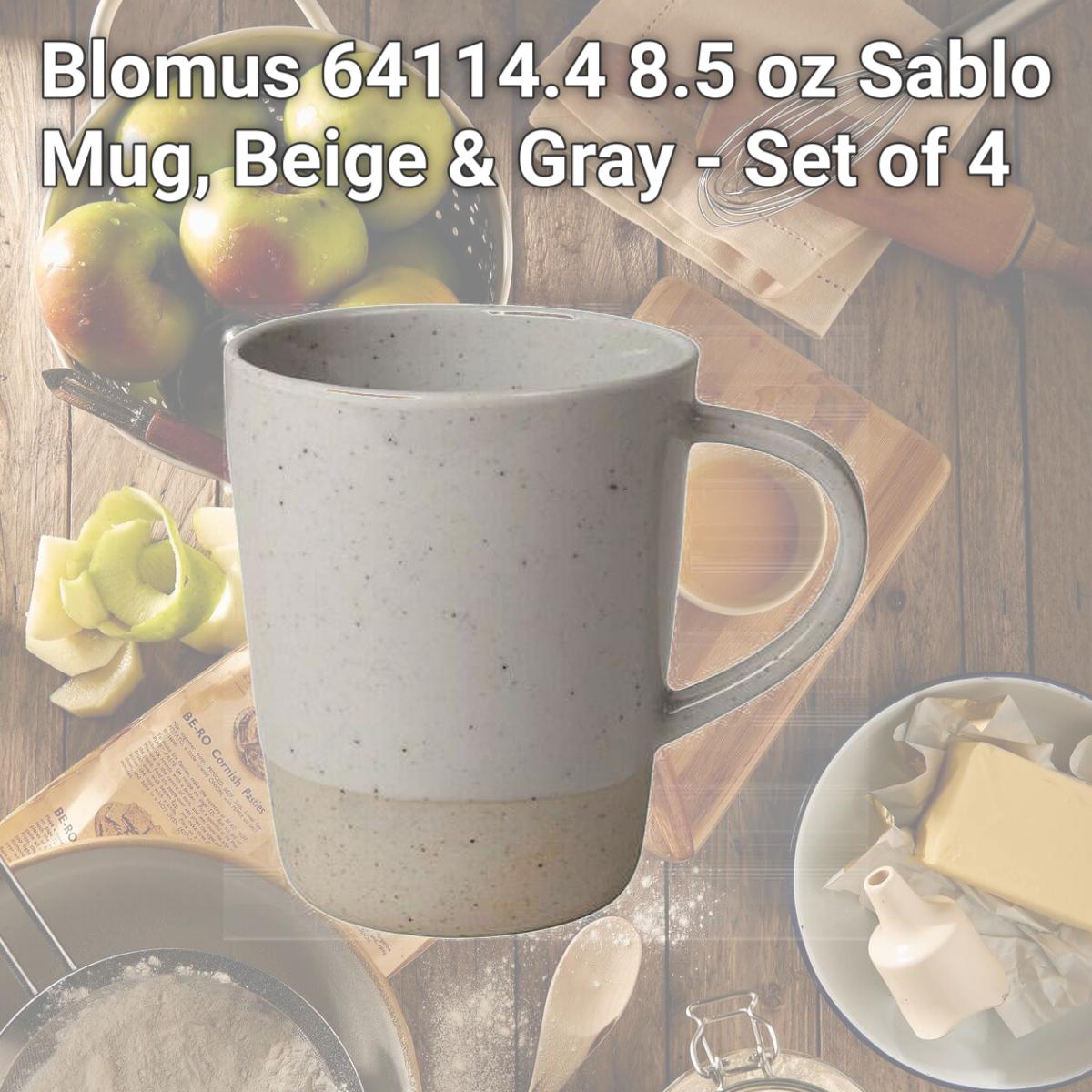 Picture of Blomus 64114.4 8.5 oz Sablo Mug, Beige & Gray - Set of 4