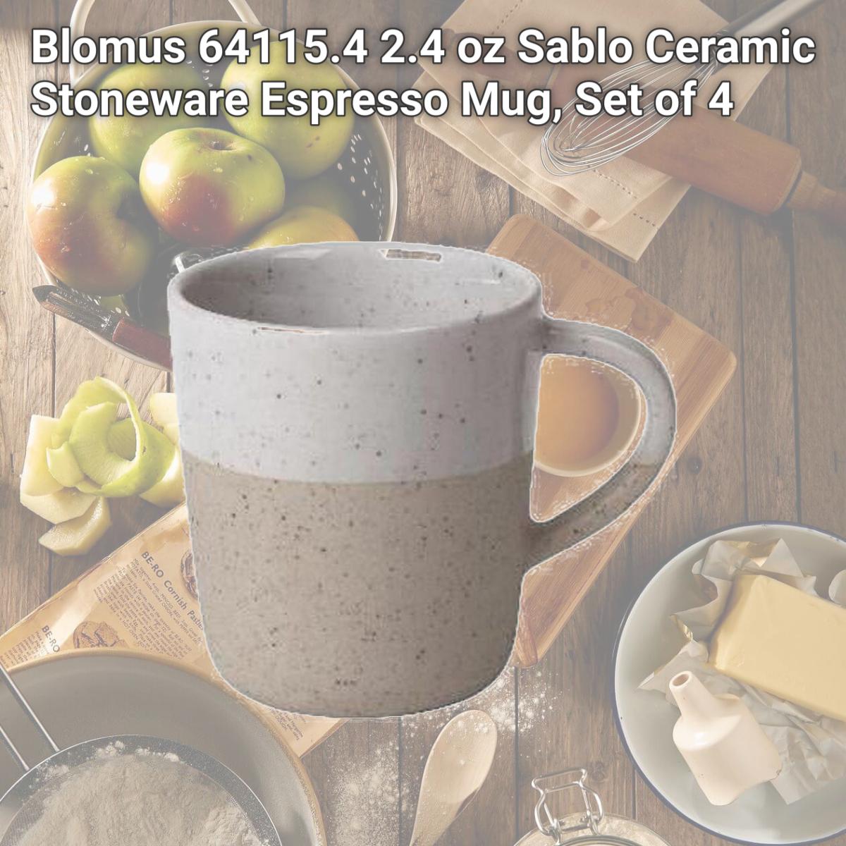Picture of Blomus 64115.4 2.4 oz Sablo Ceramic Stoneware Espresso Mug, Set of 4