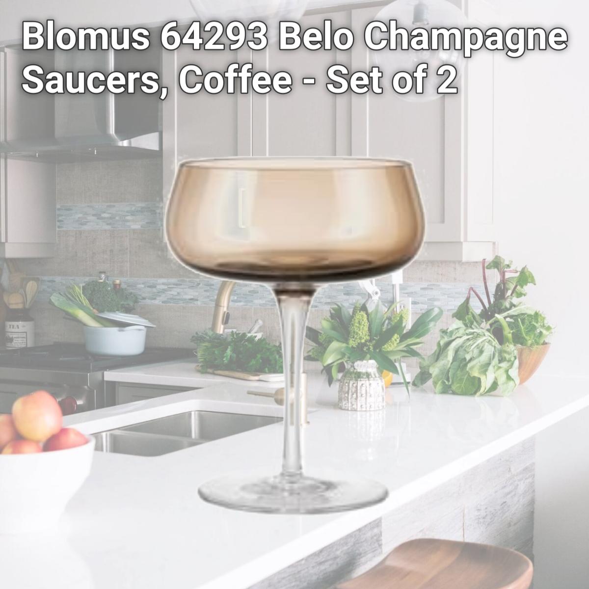 Picture of Blomus 64293 Belo Champagne Saucers, Coffee - Set of 2