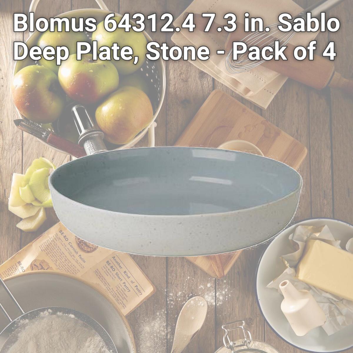 Picture of Blomus 64312.4 7.3 in. Sablo Deep Plate, Stone - Pack of 4
