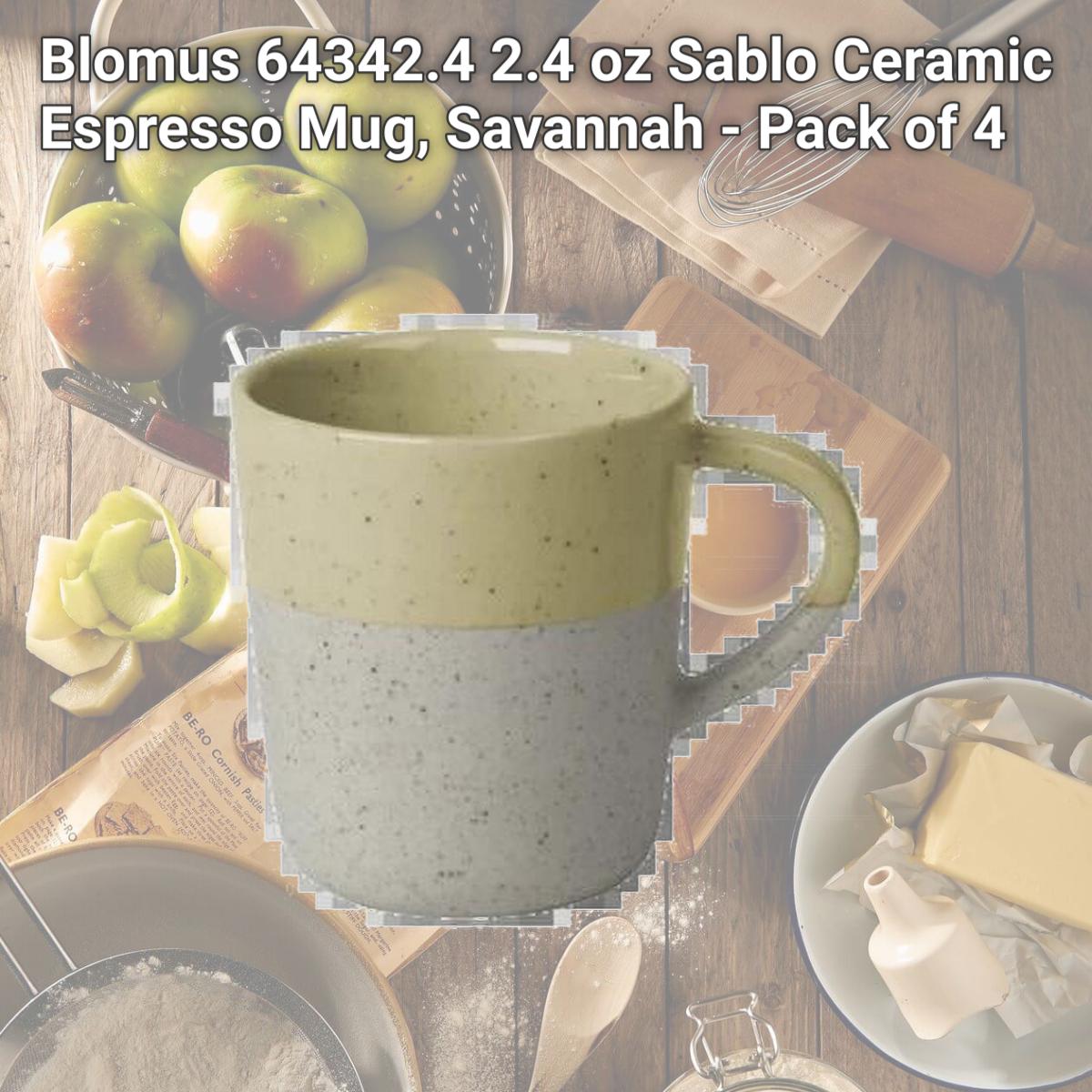 Picture of Blomus 64342.4 2.4 oz Sablo Ceramic Espresso Mug, Savannah - Pack of 4