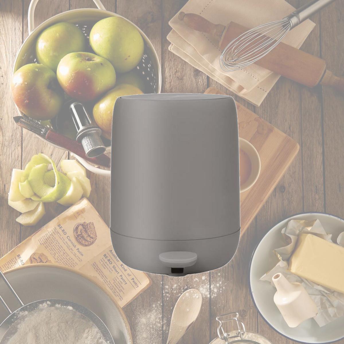 Picture of Blomus 66322 0.8 gal Sono Pedal Bin Wastepaper Basket, Satellite Taupe