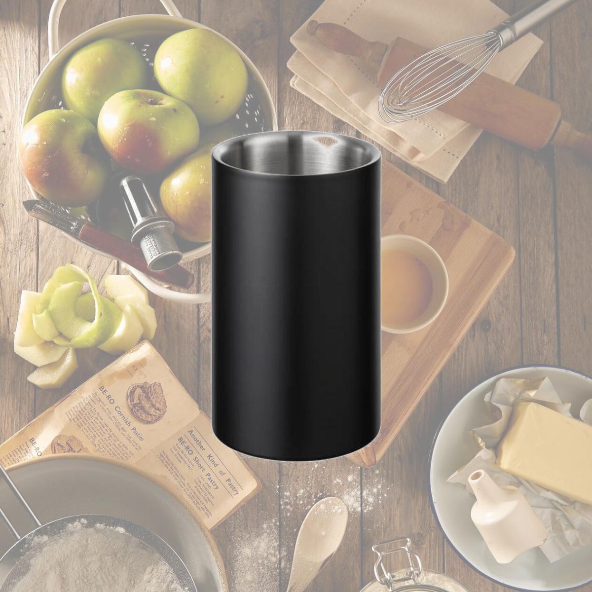 Picture of Blomus 64274 Easy Wine Bottle Cooler with Double Wall Insulation, Black