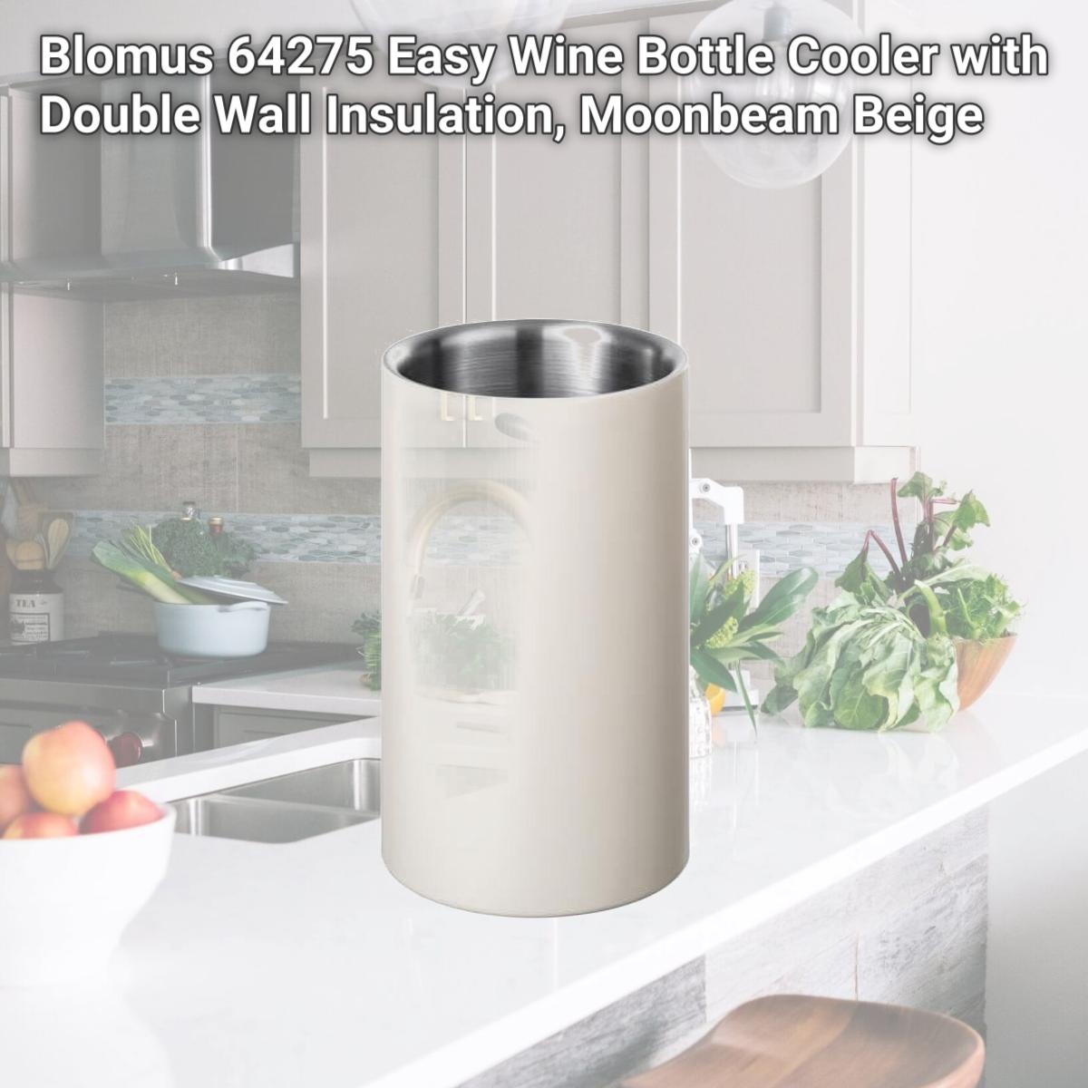 Picture of Blomus 64275 Easy Wine Bottle Cooler with Double Wall Insulation, Moonbeam Beige