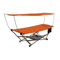 Q-806tcr Stow Ez Hammock & Collapsible Stand With Pillow Terra Cotta