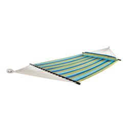 Bliss Hammock Bv-360b 9 Ft. X 3 In. 2-person Hammocks With Spreader Bars & Pillow With Ventaleen Technology Fabric, Seabreeze Stripe