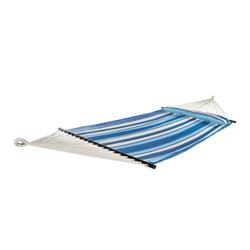 Bliss Hammock Bv-360g 9 Ft. X 3 In. 2-person Hammocks With Spreader Bars & Pillow With Ventaleen Technology Fabric, Ocean Blue Stripe