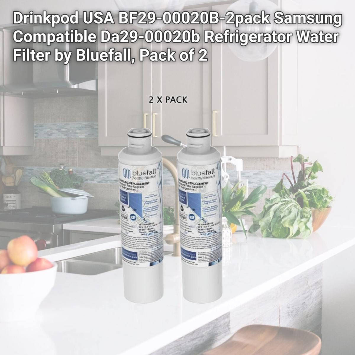 Picture of Drinkpod USA BF29-00020B-2pack Samsung Compatible Da29-00020b Refrigerator Water Filter by Bluefall, Pack of 2