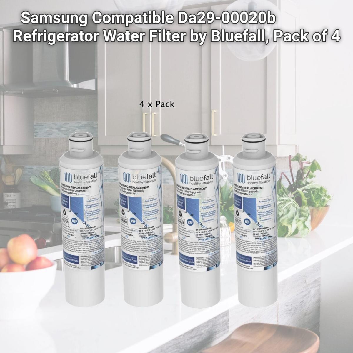 Picture of Drinkpod USA BF29-00020B-4pack Samsung Compatible Da29-00020b Refrigerator Water Filter by Bluefall, Pack of 4