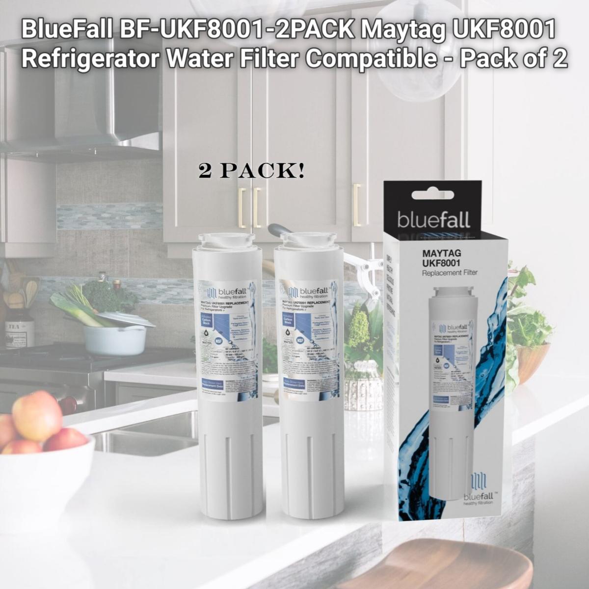 Picture of BlueFall BF-UKF8001-2PACK Maytag UKF8001 Refrigerator Water Filter Compatible - Pack of 2
