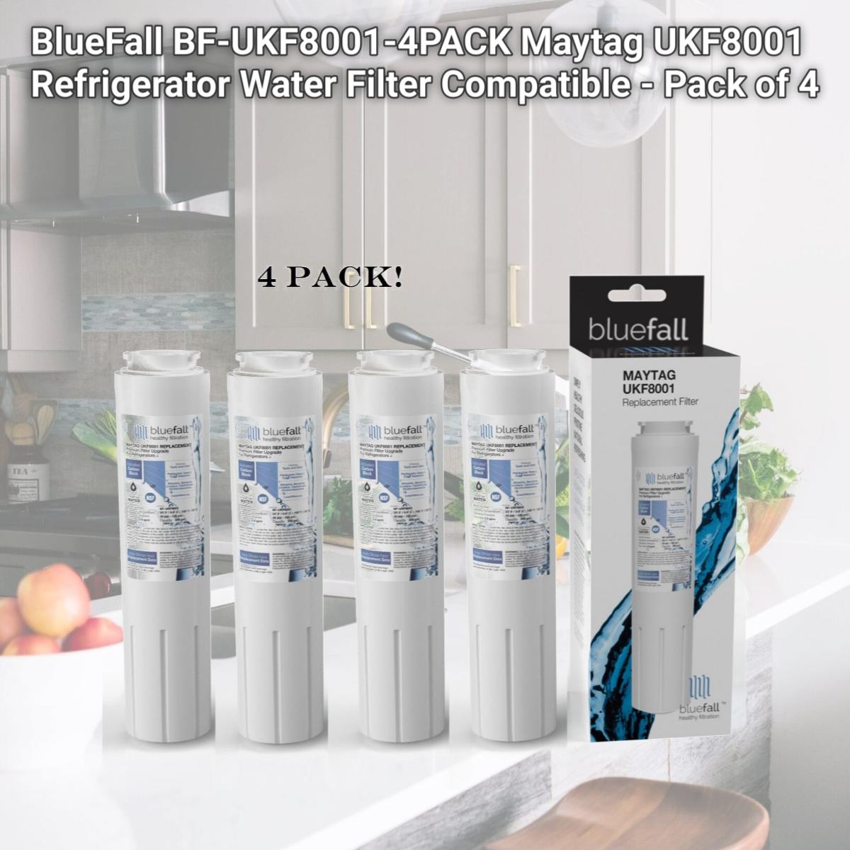 Picture of BlueFall BF-UKF8001-4PACK Maytag UKF8001 Refrigerator Water Filter Compatible - Pack of 4