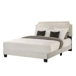 Regal Beige Linen Upholstered Bed- Queen